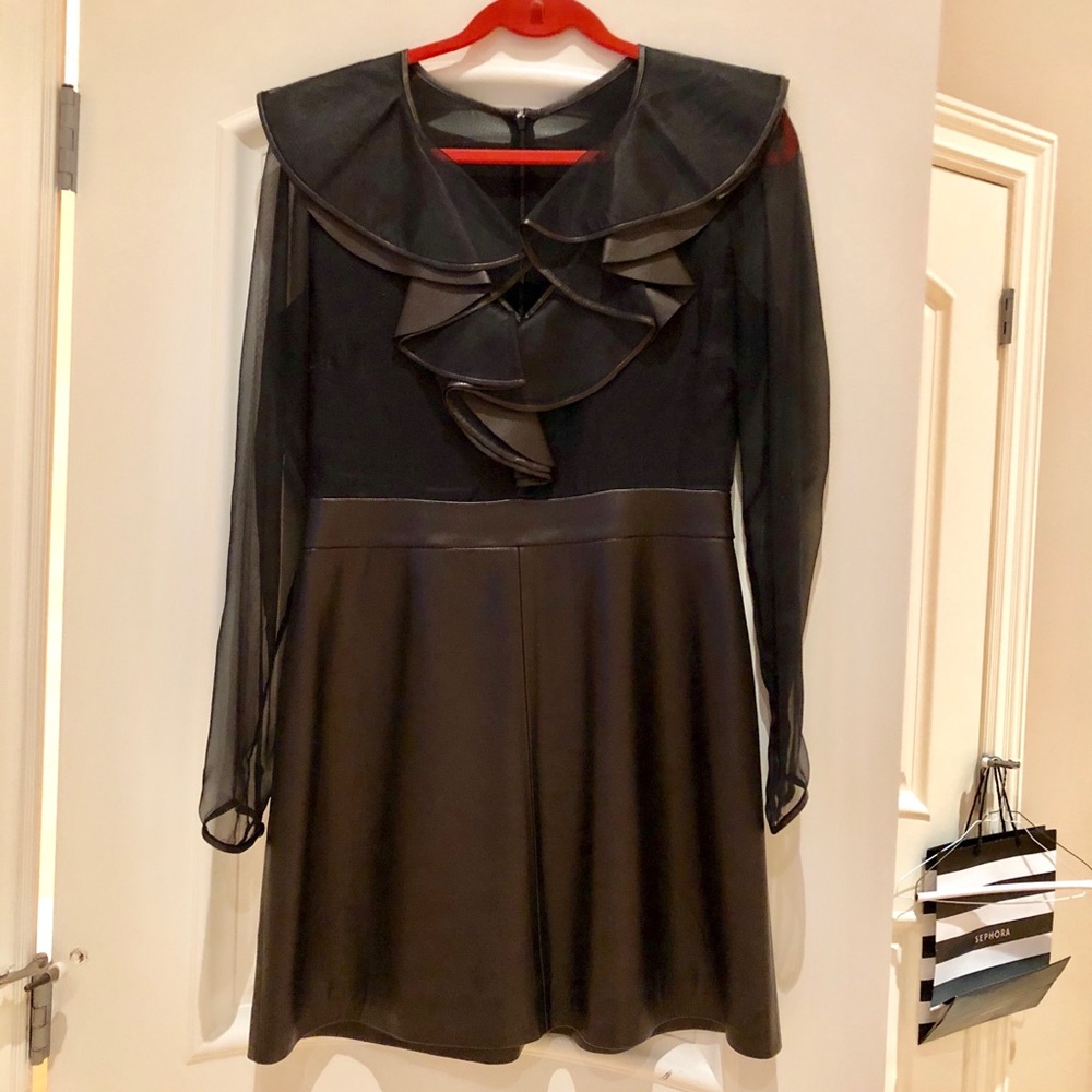Authentic Valentino Black Leather Dress